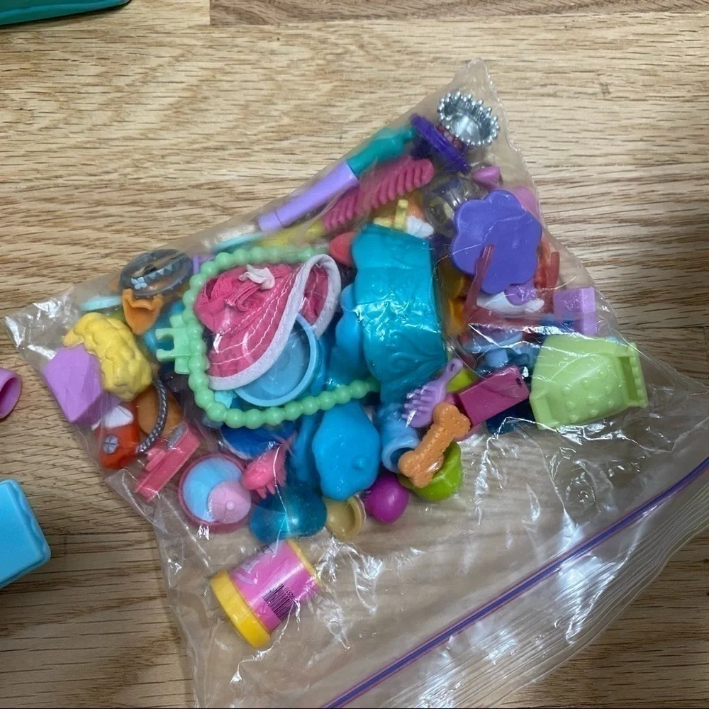 Vintage Littlest Pet Shop Play Set Accessories Animals Figures Monkey Dog Poodle